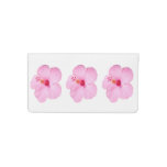 Pink Hibiscus Tropical Flower Checkbook Cover