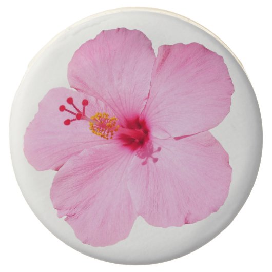 Pink Hibiscus Tropical Flower Chocolate Dipped Oreo (Front)
