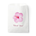 Pink Hibiscus Tropical Flower Favor Bag