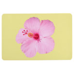 Pink Hibiscus Tropical Flower Floor Mat