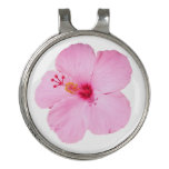 Pink Hibiscus Tropical Flower Golf Hat Clip