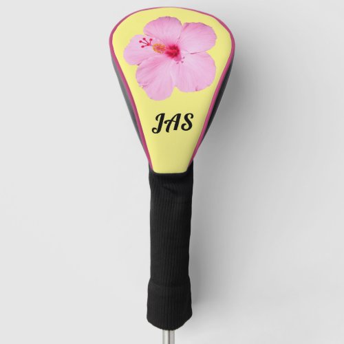 Pink Hibiscus Tropical Flower Golf Head Cover