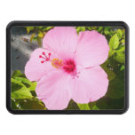 Pink Hibiscus Tropical Flower Hitch Cover