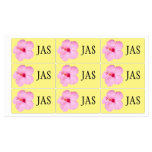 Pink Hibiscus Tropical Flower Labels