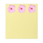 Pink Hibiscus Tropical Flower Notepad