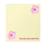 Pink Hibiscus Tropical Flower Notepad
