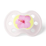 Pink Hibiscus Tropical Flower Pacifier