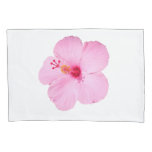 Pink Hibiscus Tropical Flower Pillow Case