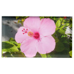 Pink Hibiscus Tropical Flower Place Card Holder