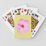 Pink Hibiscus Tropical Flower Playing Cards