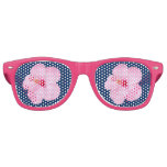 Pink Hibiscus Tropical Flower Retro Sunglasses