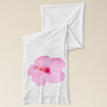 Pink Hibiscus Tropical Flower Scarf