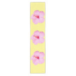 Pink Hibiscus Tropical Flower Short Table Runner