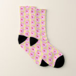 Pink Hibiscus Tropical Flower Socks