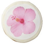 Pink Hibiscus Tropical Flower Sugar Cookie