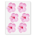 Pink Hibiscus Tropical Flower Temporary Tattoos