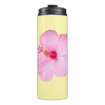 Pink Hibiscus Tropical Flower Thermal Tumbler