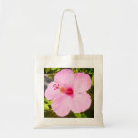 Pink Hibiscus Tropical Flower Tote Bag