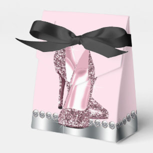 Pink High Heel Shoe Favor Boxes