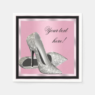 Pink High Heel Shoes Napkins