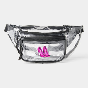 Pink High Heels 64-Bit Pixel Art Style Clear Fanny Pack