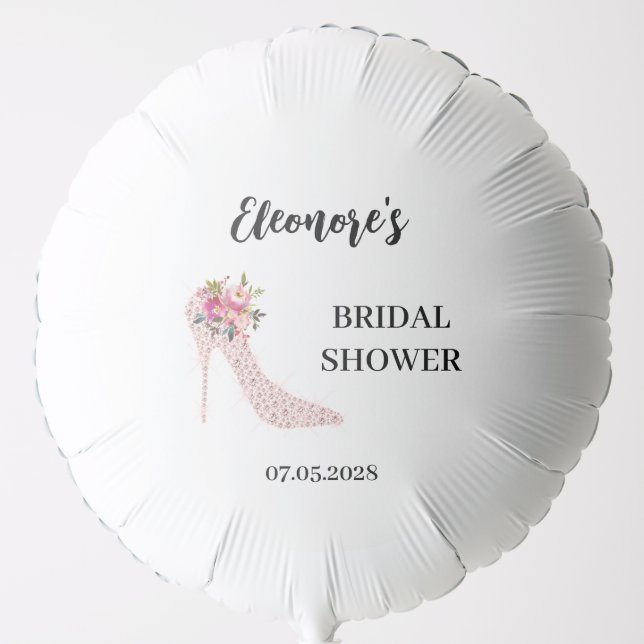 Pink High Heels Bridal Shower Balloon (Front)