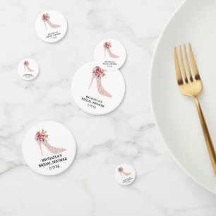 Pink High Heels Bridal Shower Confetti