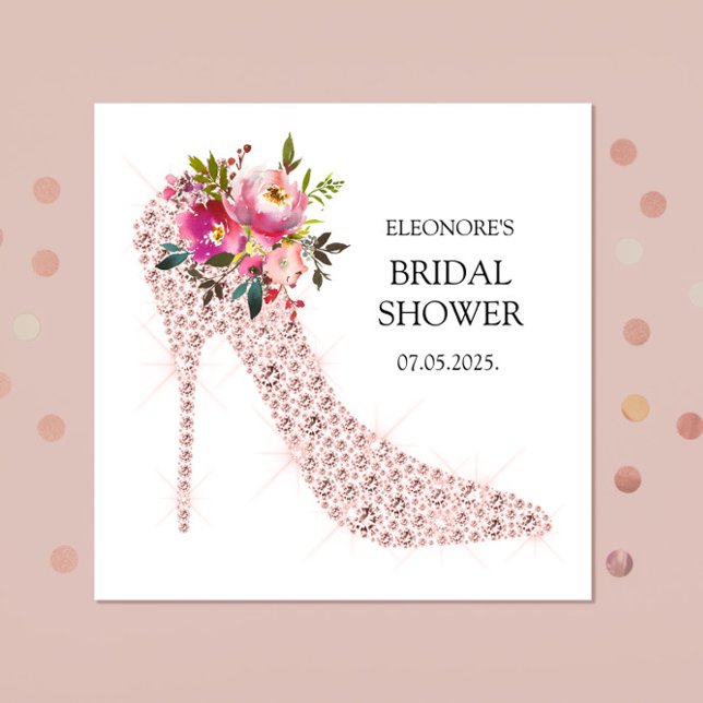 Pink High Heels Bridal Shower Napkins (Creator Uploaded)