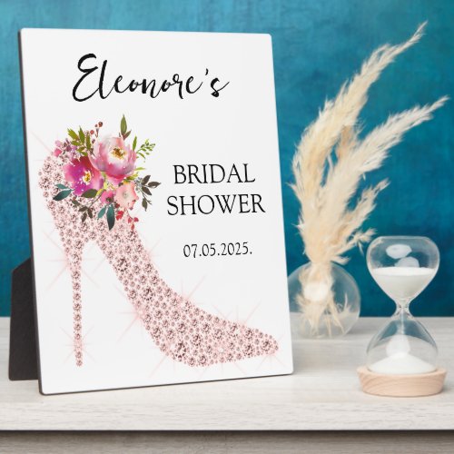 Pink High Heels Bridal Shower Welcome 8x10  Plaque