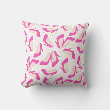 Pink High Heels Throw Pillow by DoodleDeDoo at Zazzle