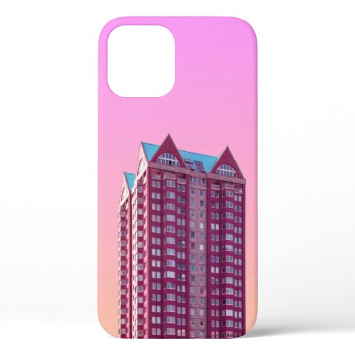 PINK HIGH RISE BUILDING iPhone 12 CASE