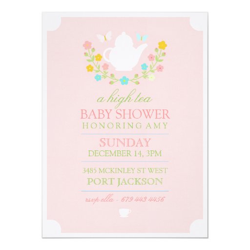 Baby Shower High Tea Invitation Wording 3