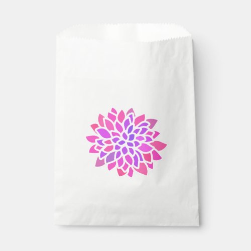Pink Hippie Flower Retro Modern Favor Bag