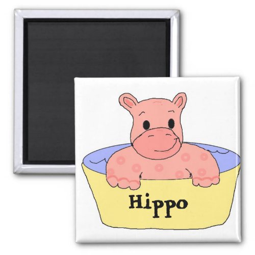 Pink Hippo Magnet