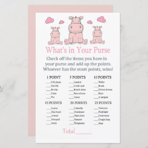Pink Hippo What's in your purse game