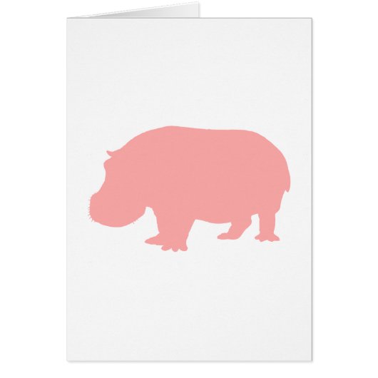 Pink Hippopotamus Cards (Front)