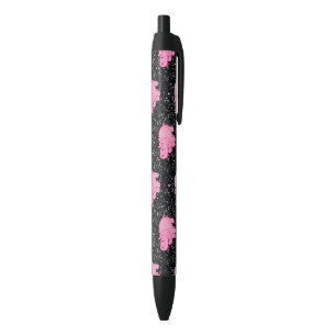 Pink Hippos Cute Hippopotamus Smiling Face Pen