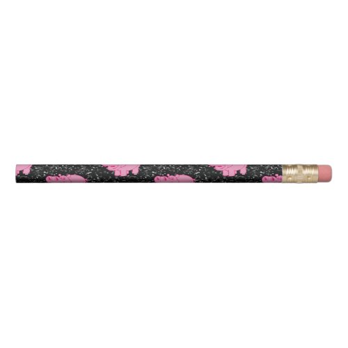 Pink Hippos Cute Hippopotamus Smiling Face Pencil