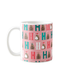 Pink Ho Ho Ho Armadillo Coffee Mug