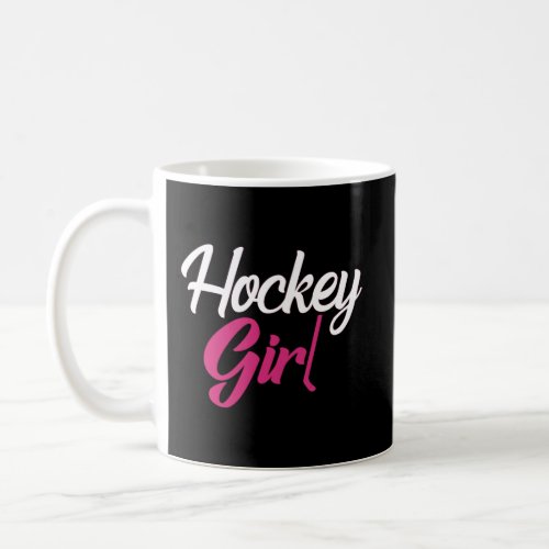 Pink Hockey Girl Hockey Stick Gift For Player Team Coffee Mug