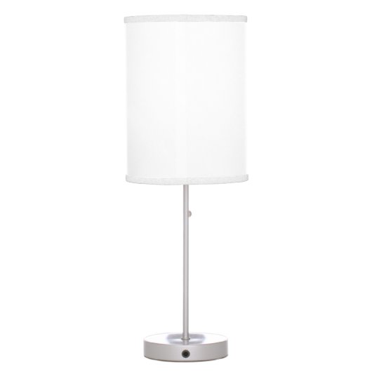 Pink Hockey Girl Player Watercolor Table Lamp (Back)