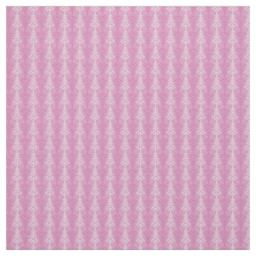 Pink Holiday Tree Stripe Design Fabric