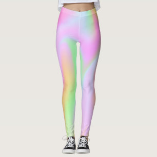 Pink Holographic Rainbow Leggings