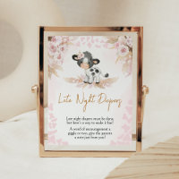 Pink Holy Cow Baby Shower Late Night Diapers