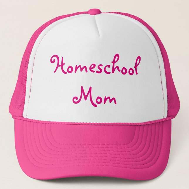 Pink Homeschool Mom Trucker Hat (Front)