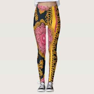 Pink Honey AI art Leggings