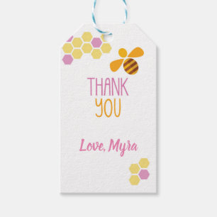 Pink Honey Bee Gift Tag