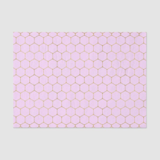 Pink Honeycomb (Design 42 Pink Series) Tissue Paper (Front)