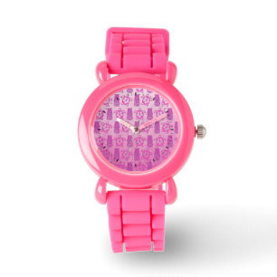 Pink Honu And Tiki Mask Watch