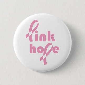Pink Hope Ribbon Button